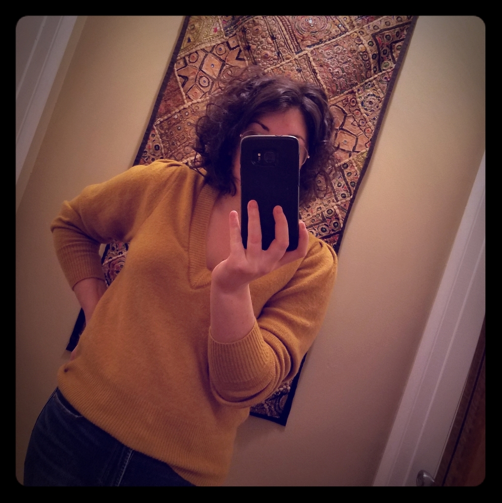 Mustard yellow Madewell sweater